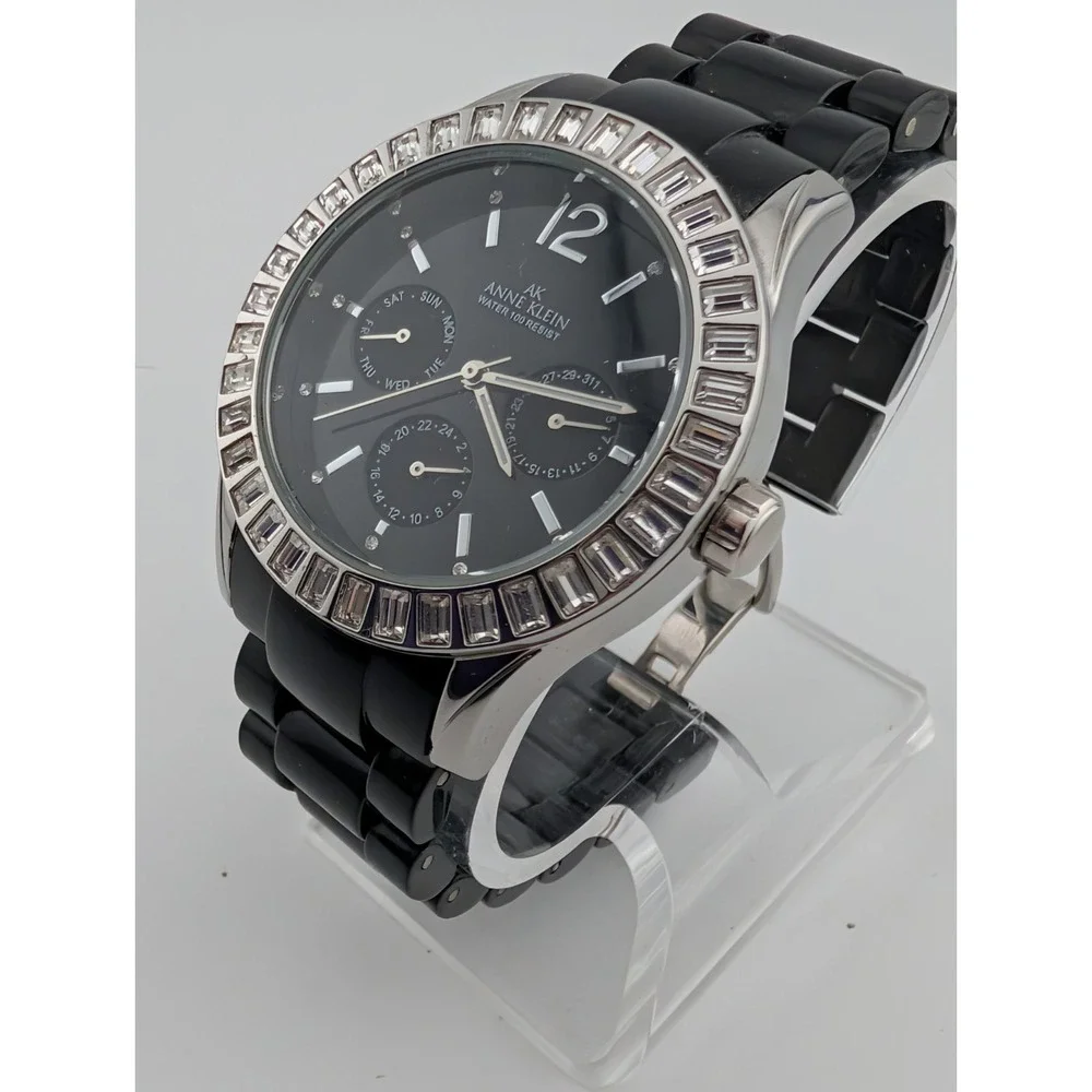 Anne Klein Watch Women 39mm Case Pave Bezel 6.75